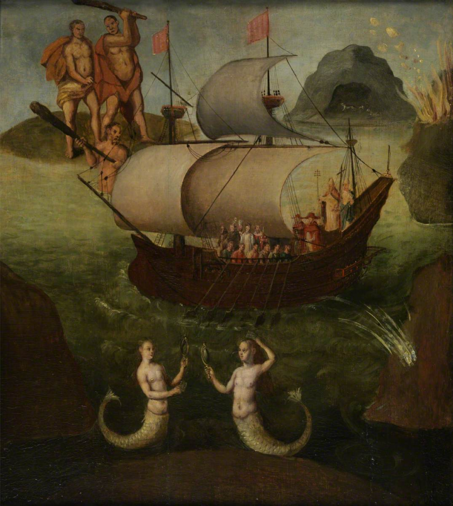 Painting depicted the ship of state metaphor from The Republic by Plato. 